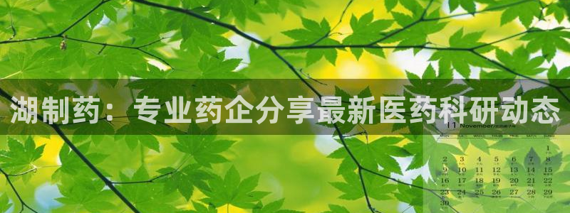 九游会老哥俱乐部必备的交流社区：湖制药：专业药企分享最新医药科研动态