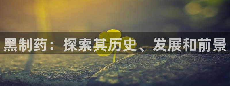 ag九游会老哥俱乐部：黑制药：探索其历史、发展和前景