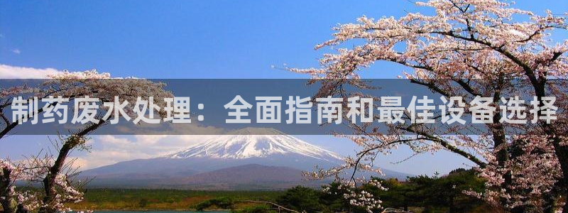 九游会老哥必备的交流社区：制药废水处理：全面指南和最佳设备选择