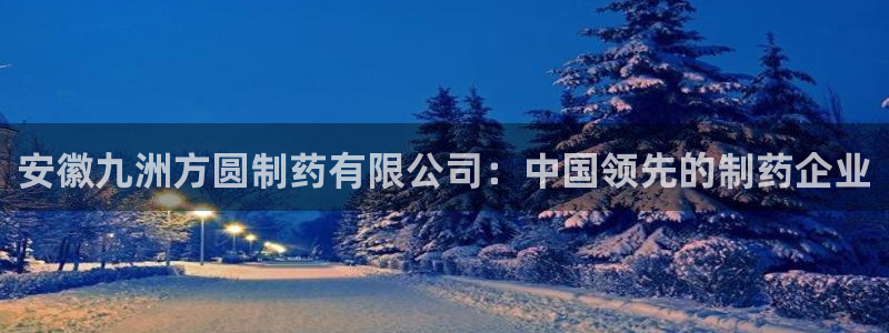 ag九游会老哥：安徽九洲方圆制药有限公司：中国领先的制药企业