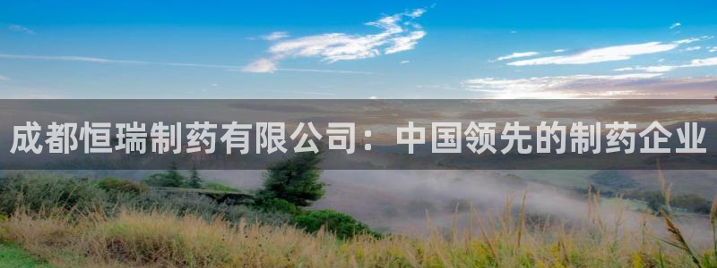 九游会老哥俱乐部官方网站：成都恒瑞制药有限公司：中国领先的制药企业