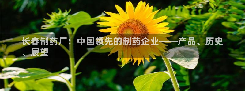 ag九游会老哥俱乐部：长春制药厂：中国领先的制药企业——产品、历史
、展望